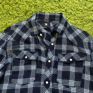 Blue and white flannel